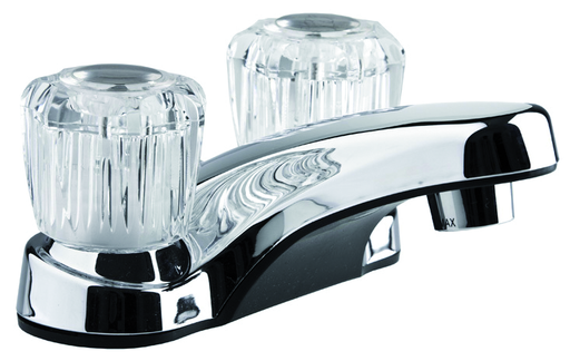 Dura RV Lavatory Faucet w/Crystal Acrylic Knobs - Chrome Polished