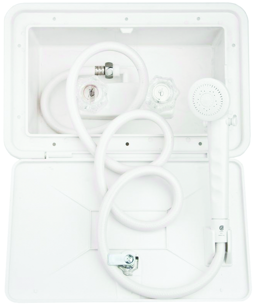 Dura RV Exterior Shower Box Kit - White